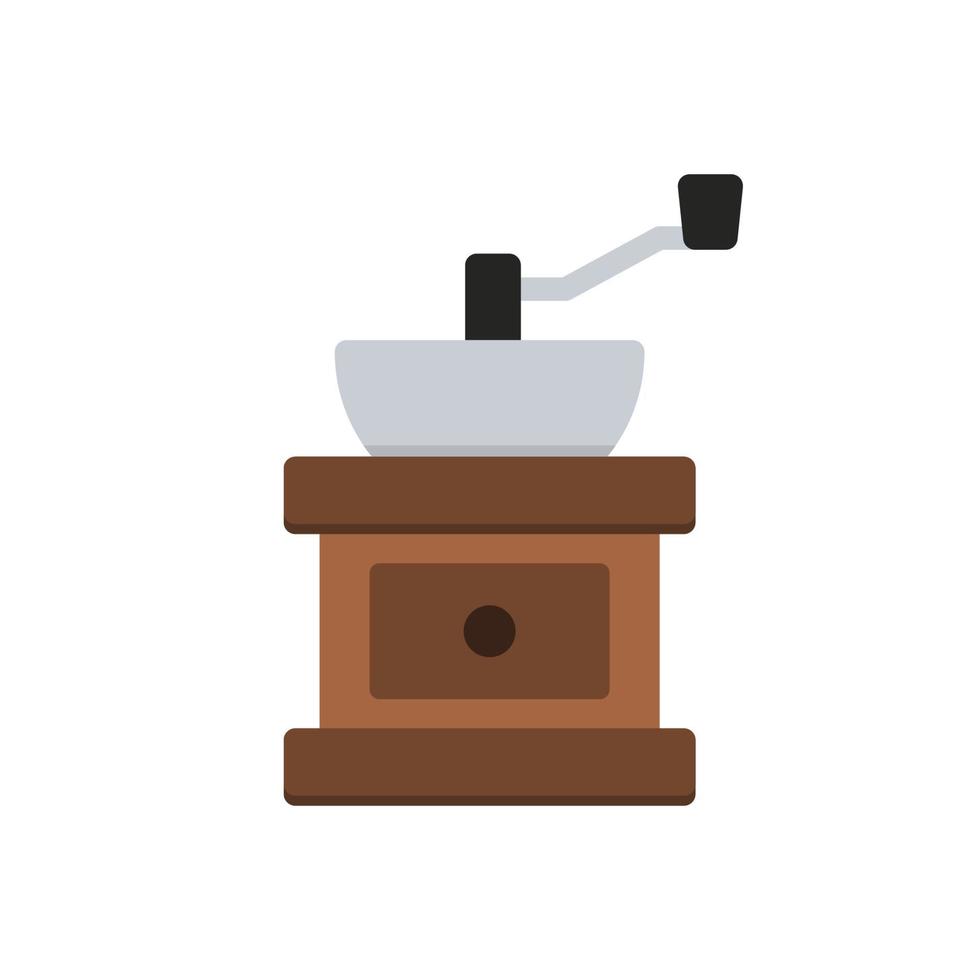 wijnoogst koffie Slijper, icoon, vector, illustratie. vector