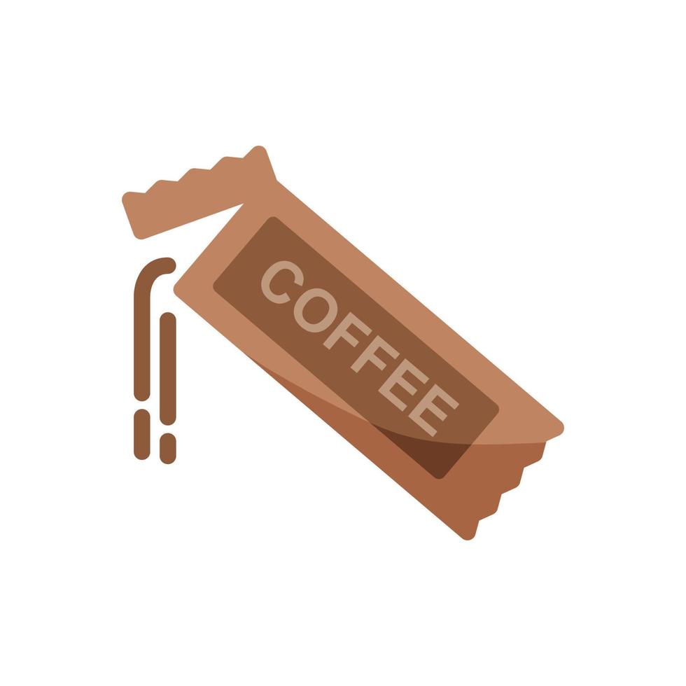 ogenblik koffie zakje, icoon, vector, illustratie. vector