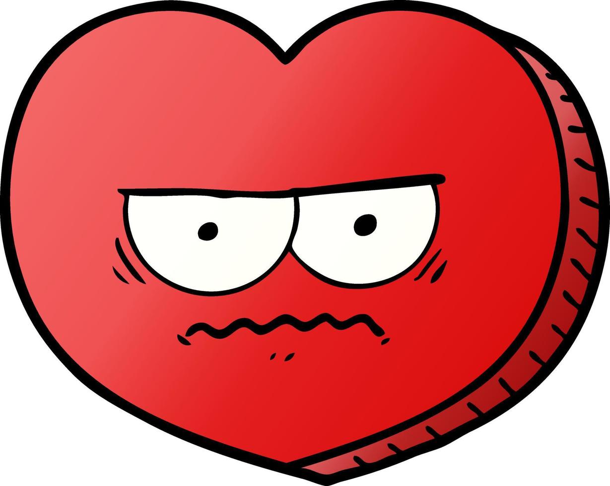 tekenfilm boos hart vector