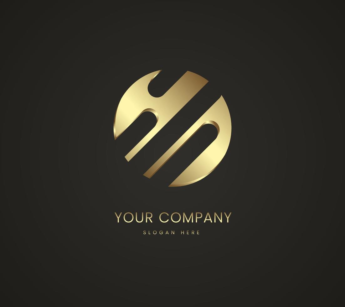 een goud cirkel logo, icoon, symbool abstract vorm ontwerp. een premium van bedrijf logo sjabloon in vector en illustratie formaat ontwerp
