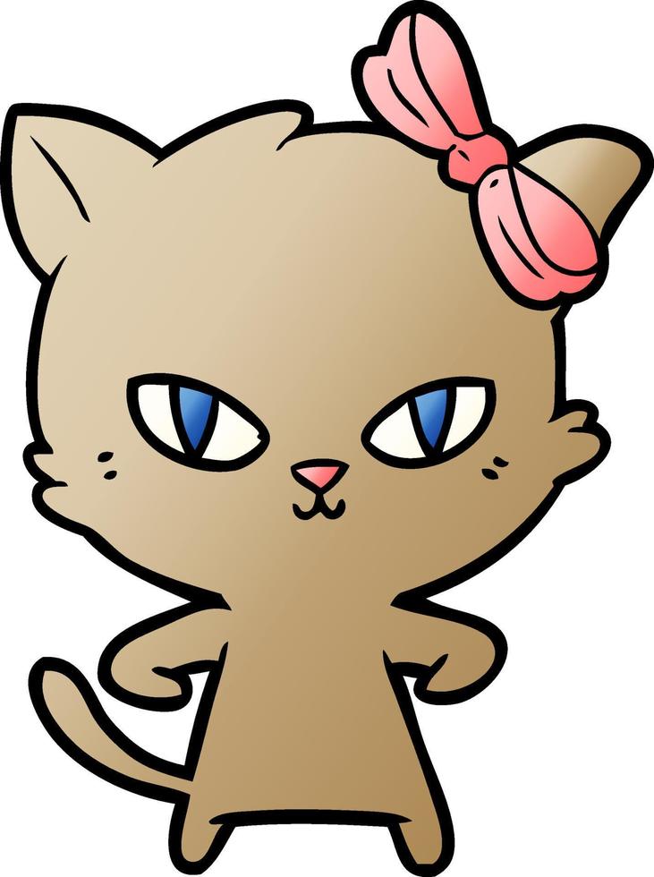 schattige cartoon kat vector