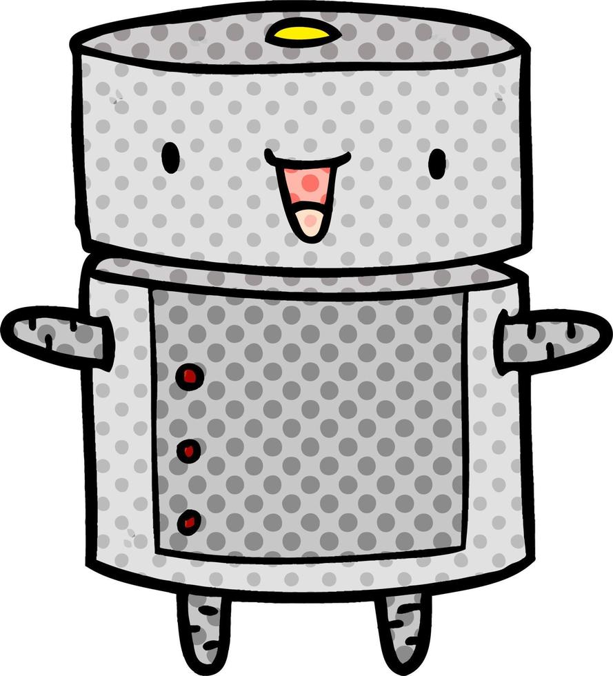 leuke tekenfilmrobot vector