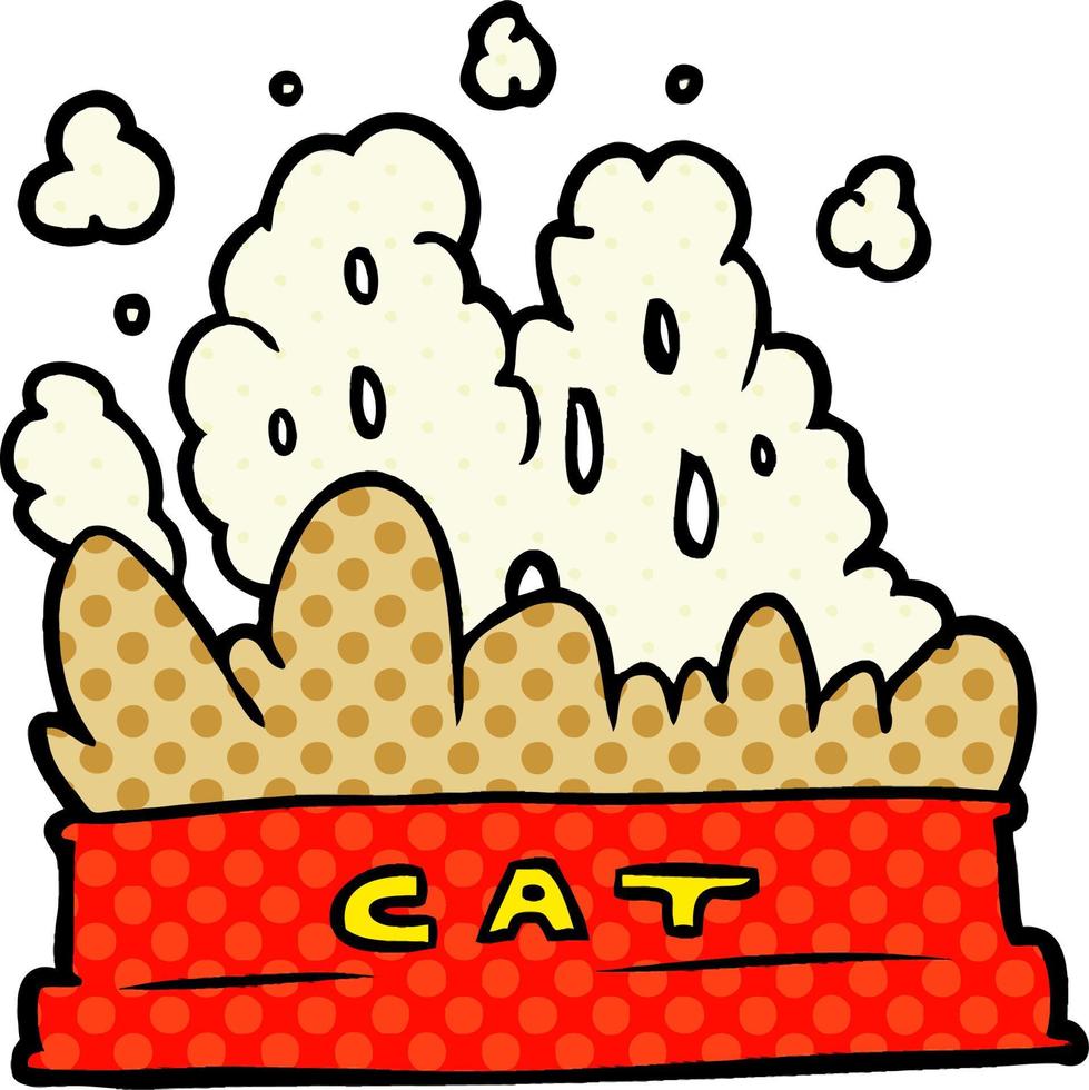 tekenfilm kom van kat voedsel vector