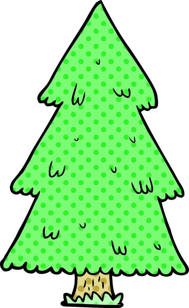 cartoon kerstboom vector