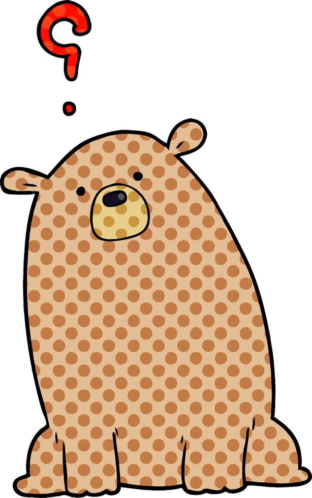 tekenfilm nieuwsgierig beer vector