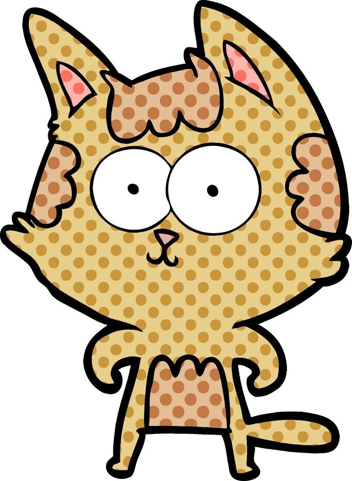 vrolijke cartoon kat vector