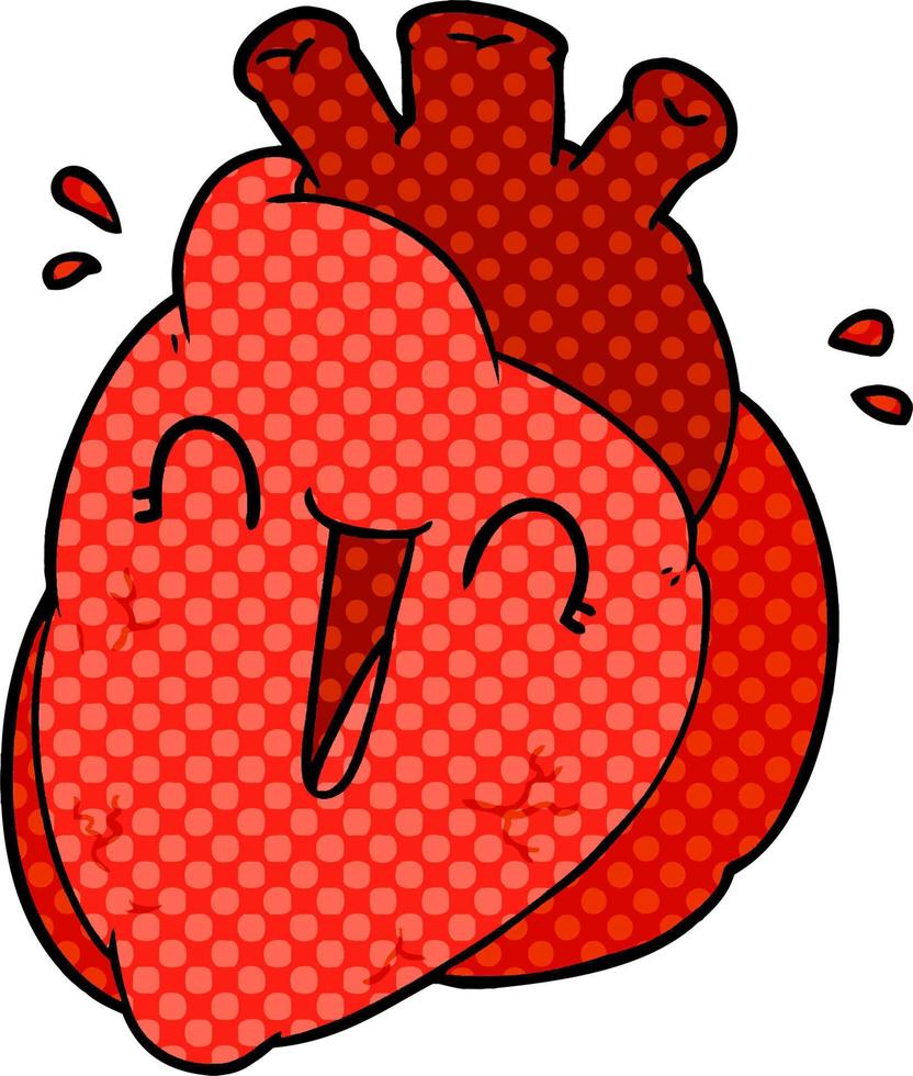 tekenfilm hart lachend vector