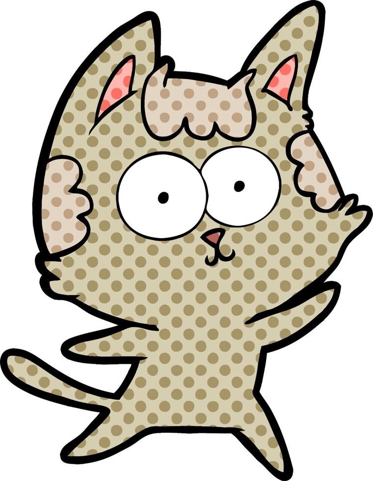 vrolijke cartoon kat vector