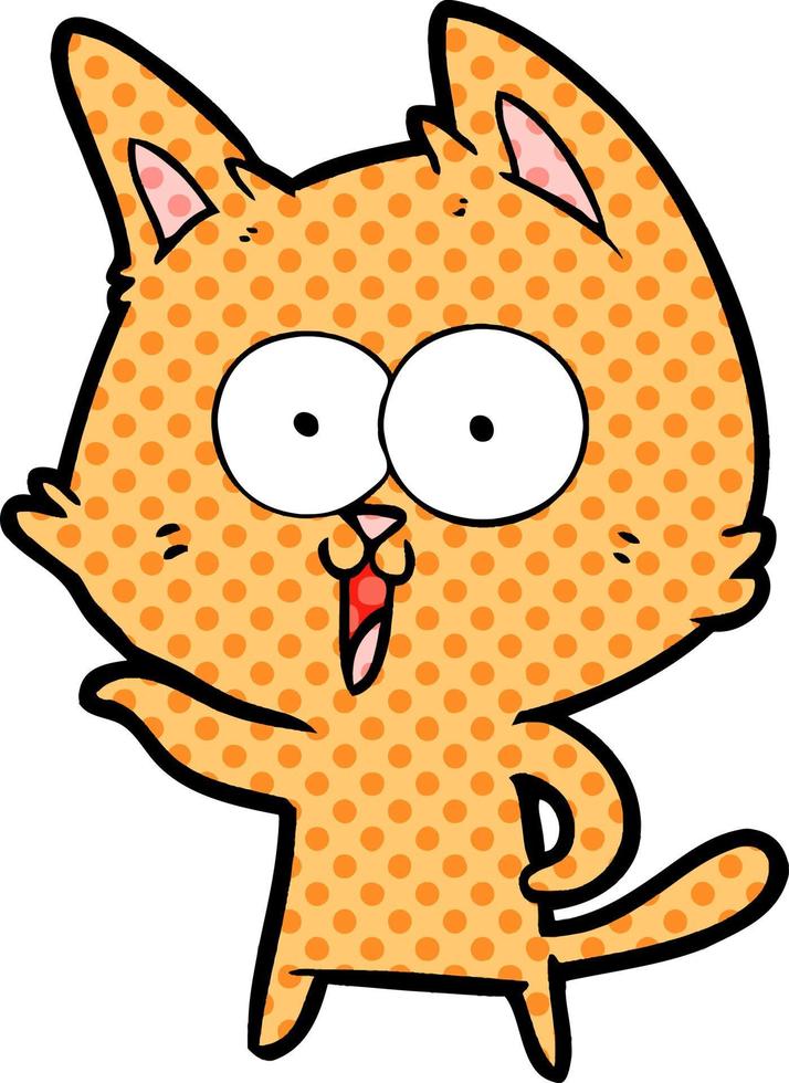 grappige cartoon kat vector