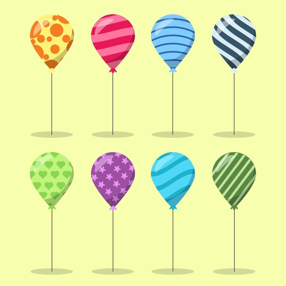 reeks van vlak ballonnen illustratie vector