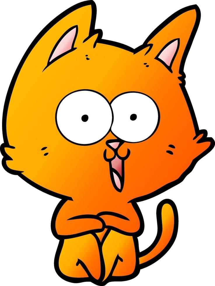 grappige cartoon kat vector