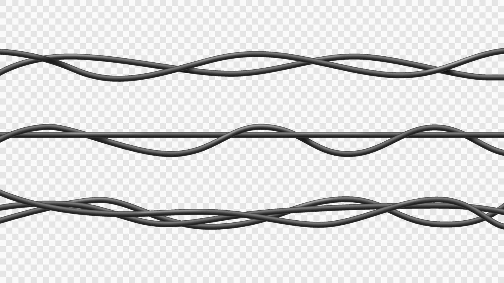 realistisch elektrisch kabel, flexibel geïsoleerd elektrisch koper draden, vector industrieel elektriciteit uitrusting reeks