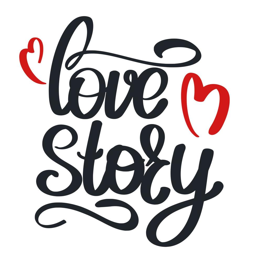 handgeschreven opschrift liefde verhaal vector