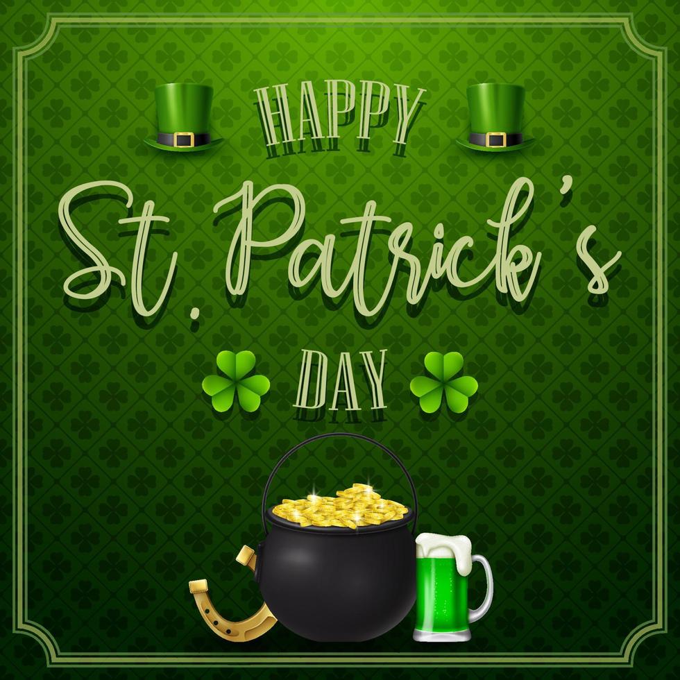 gelukkig st. patrick's day achtergrond vector