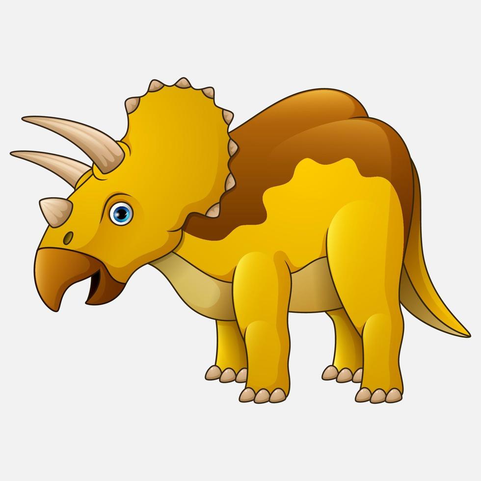 cartoon triceratops op witte achtergrond vector