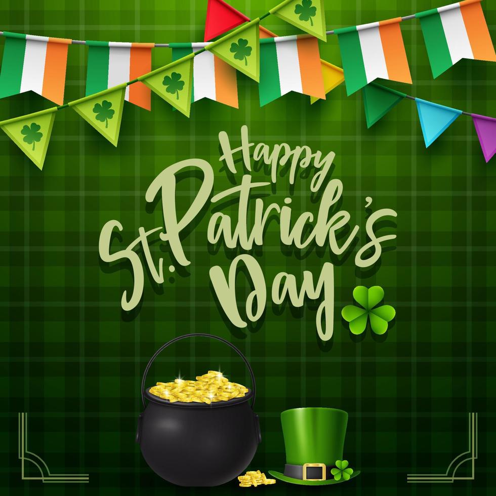 gelukkig st. patrick's day achtergrond vector