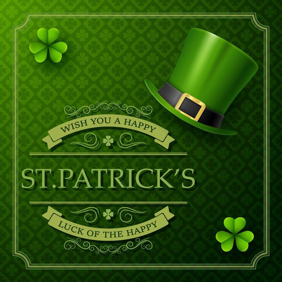 gelukkig st. patrick's day achtergrond vector