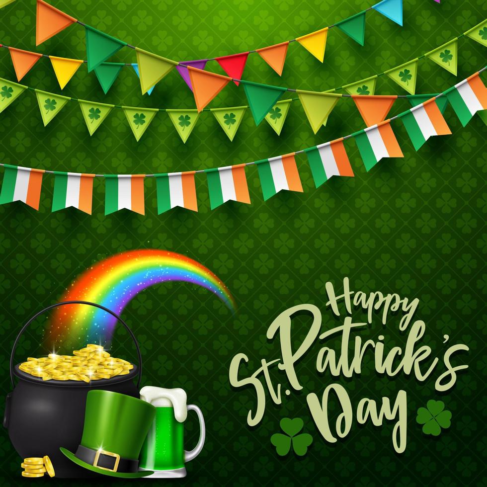 gelukkig st. patrick's day achtergrond vector