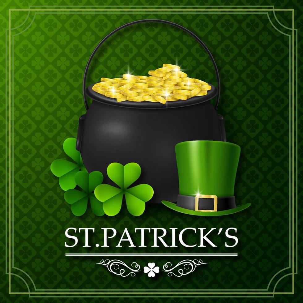 gelukkig st. patrick's day achtergrond vector