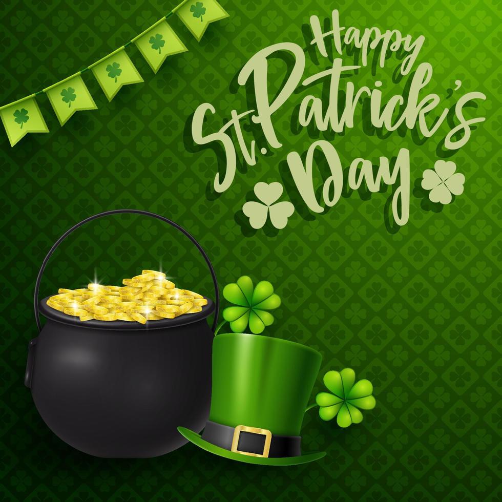 gelukkig st. patrick's day achtergrond vector