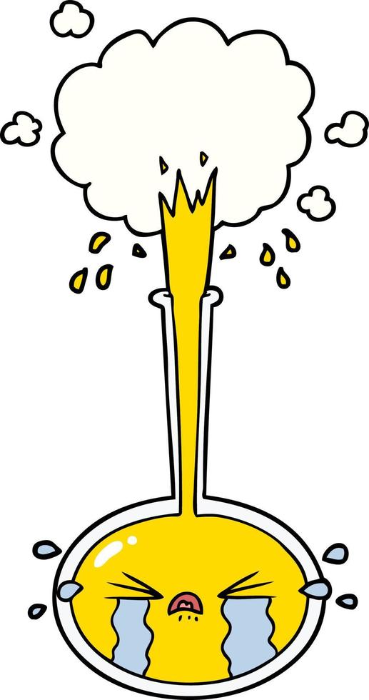 huilen tekenfilm wetenschap experiment huilen vector