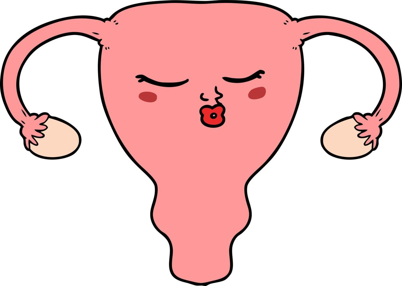 vector tekenfilm baarmoeder