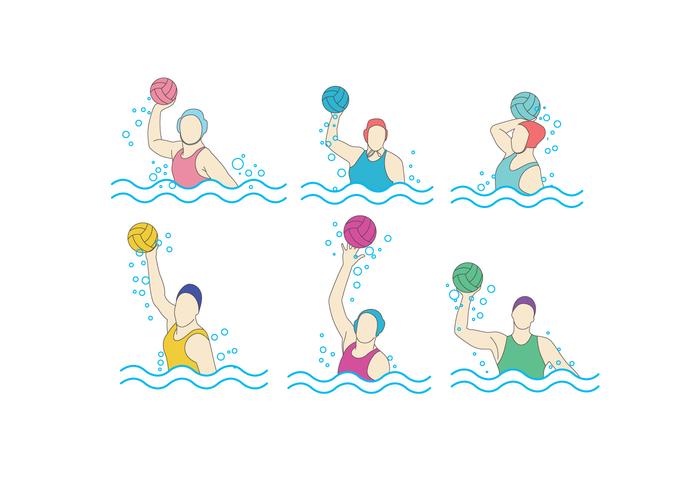 Water polo meisjes vector