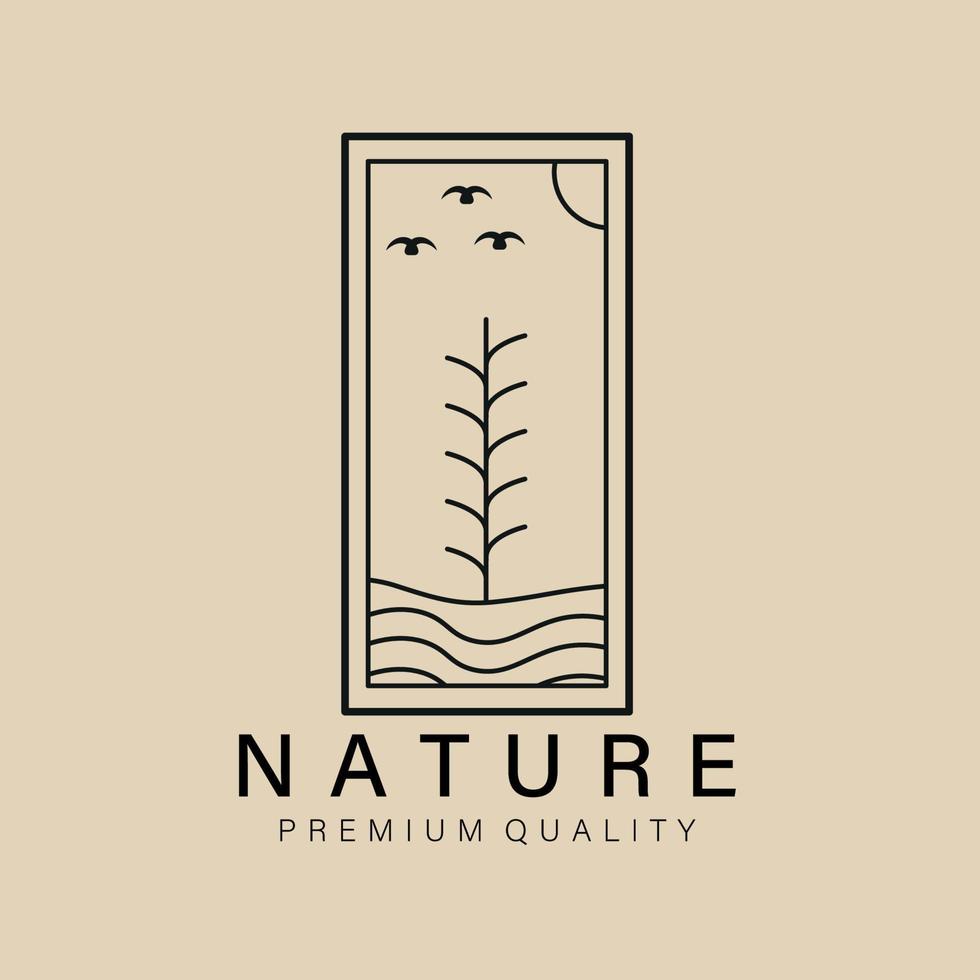 abstract elegant natuur lijn logo icoon vector ontwerp. bevallig bekleed vector teken