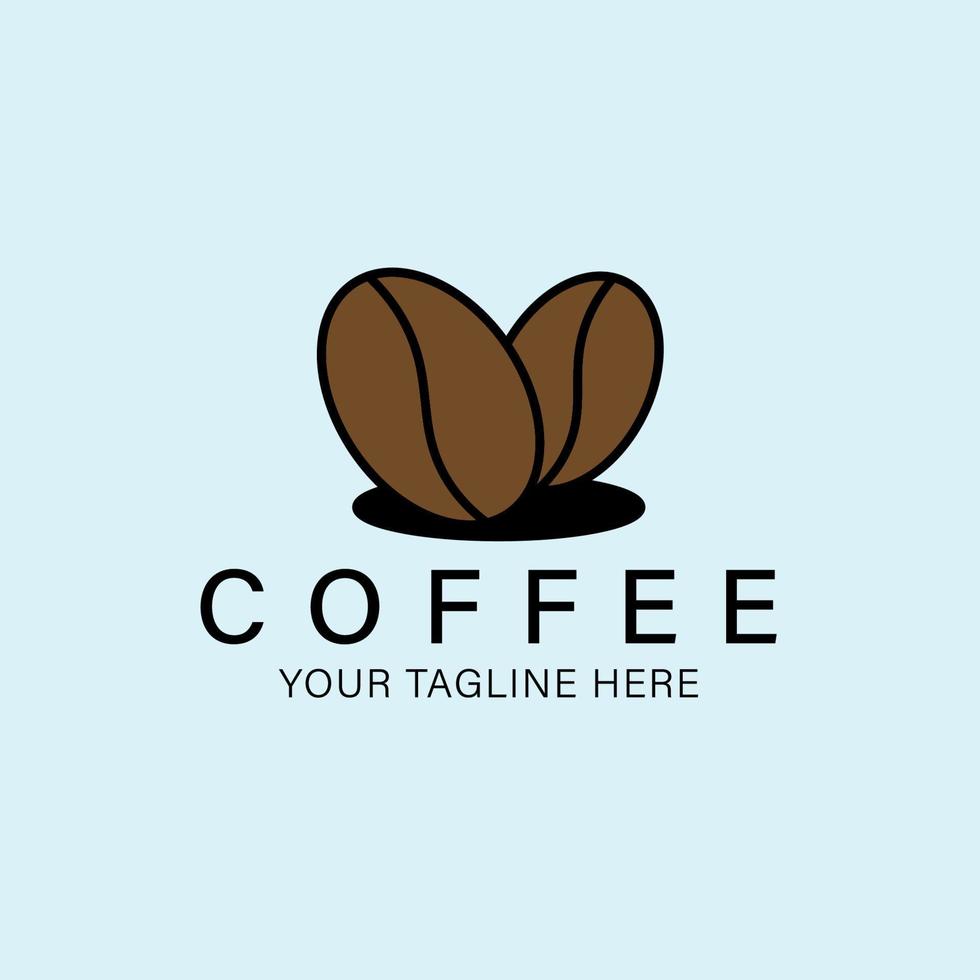 koffie vintage logo, pictogram en symbool, met embleem vector illustratie ontwerp