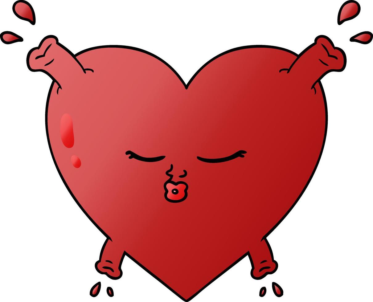 tekenfilm rood hart vector