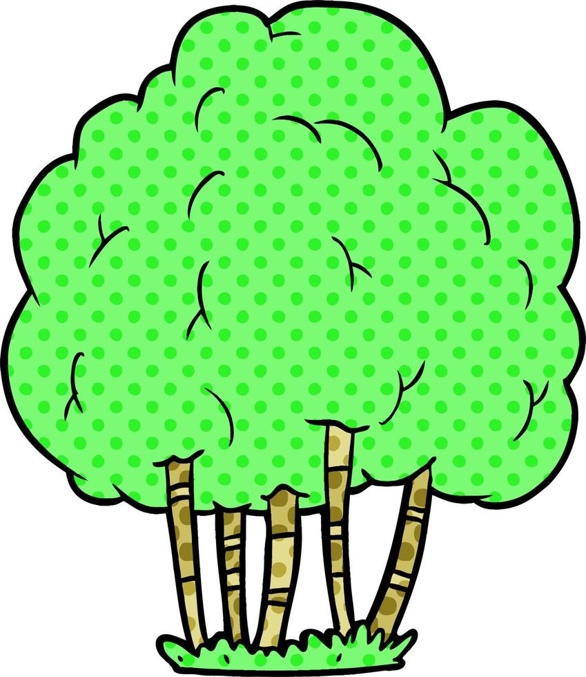 cartoon groene boom vector