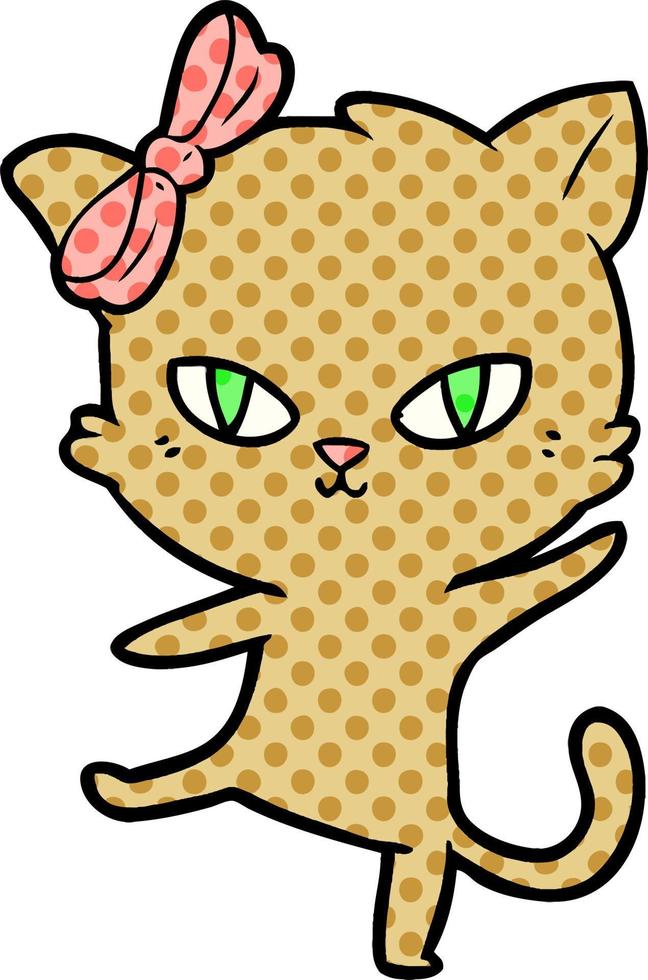 schattige cartoon kat vector