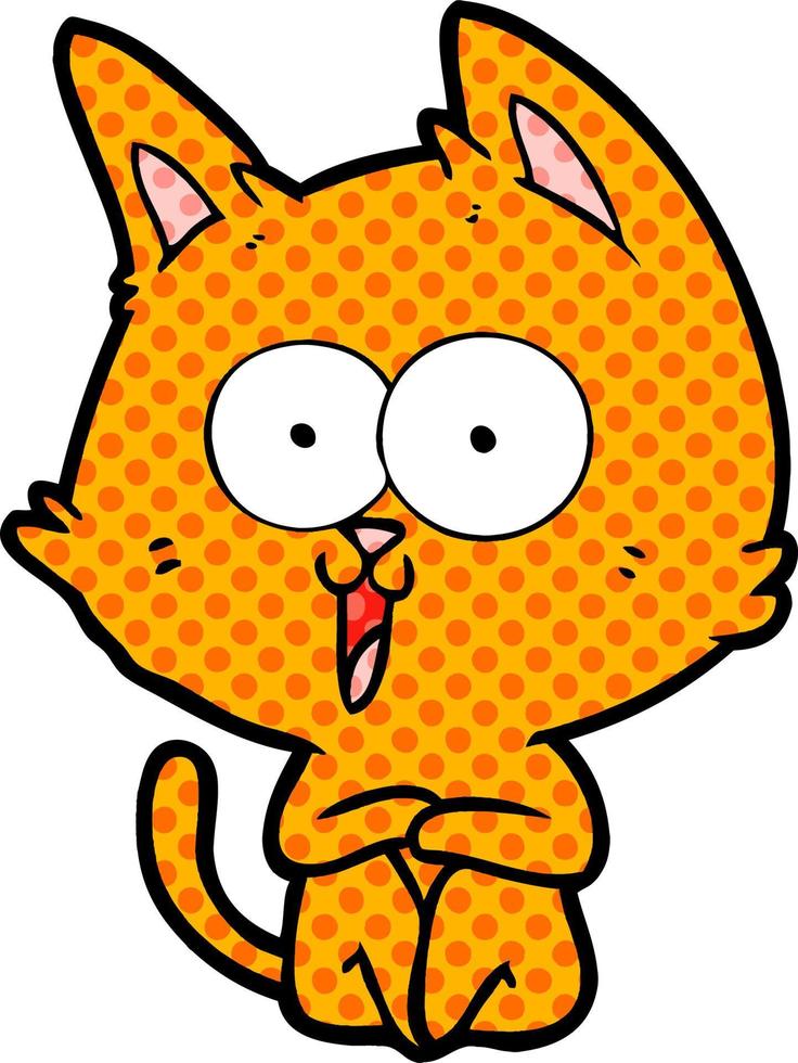 grappige cartoon kat vector