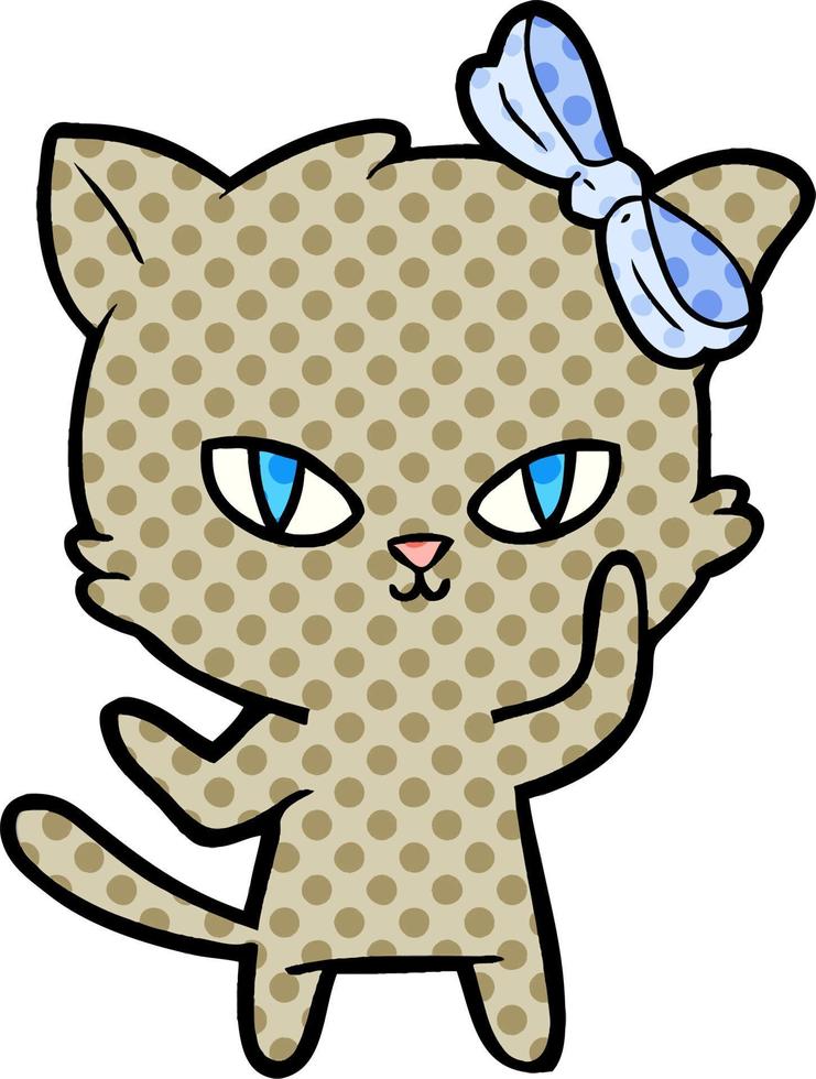 schattige cartoon kat vector