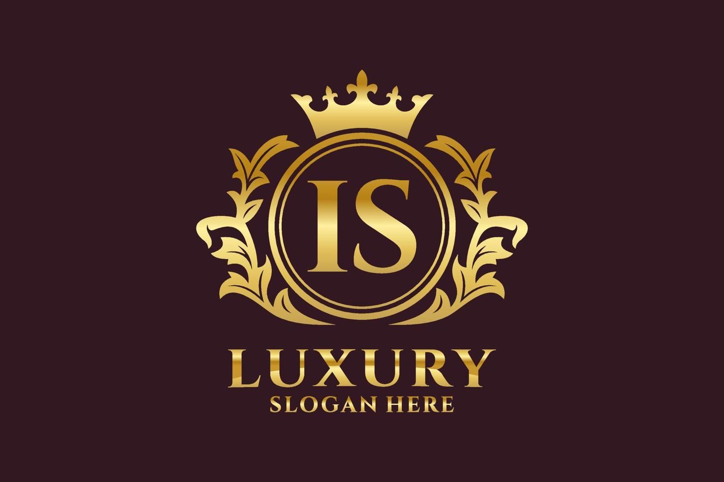 eerste is brief Koninklijk luxe logo sjabloon in vector kunst voor luxueus branding projecten en andere vector illustratie.