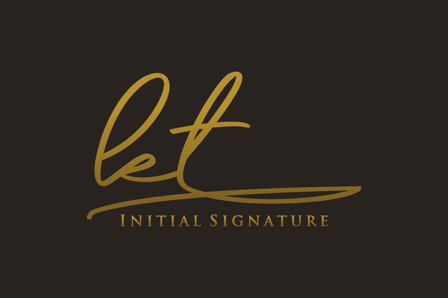 eerste kt brief handtekening logo sjabloon elegant ontwerp logo. hand- getrokken schoonschrift belettering vector illustratie.