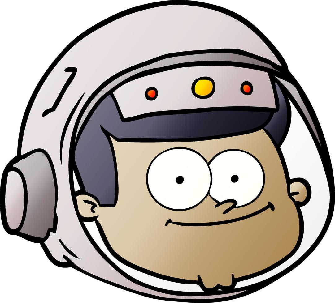 tekenfilm astronaut gezicht vector