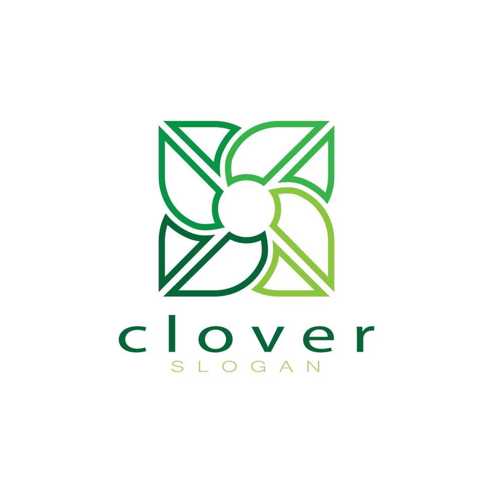 logo ontwerp inspiratie icoon illustratie sjabloon vector Klaver of moringa bladeren, voor natuurlijk Product ontwerp, Gezondheid, geneesmiddel, Klaver en moringa landbouw, geneeskrachtig capsules