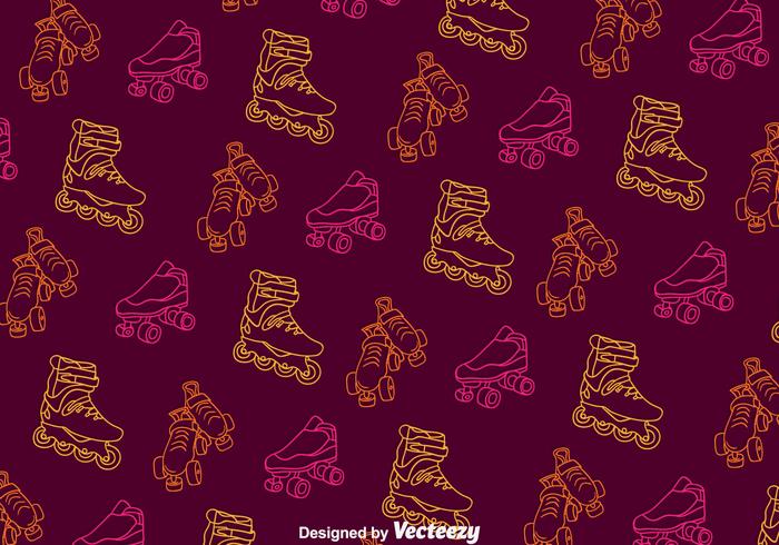 Rollerskates Line Pattern vector