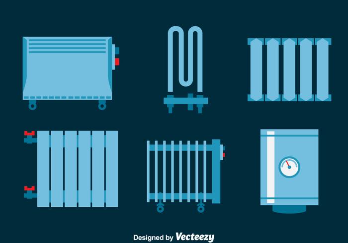 Verwarming Radiator Vector Set