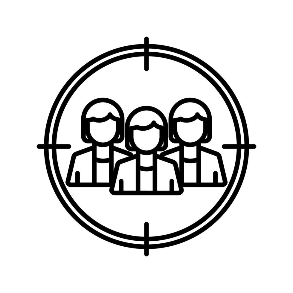 doelgroep vector pictogram