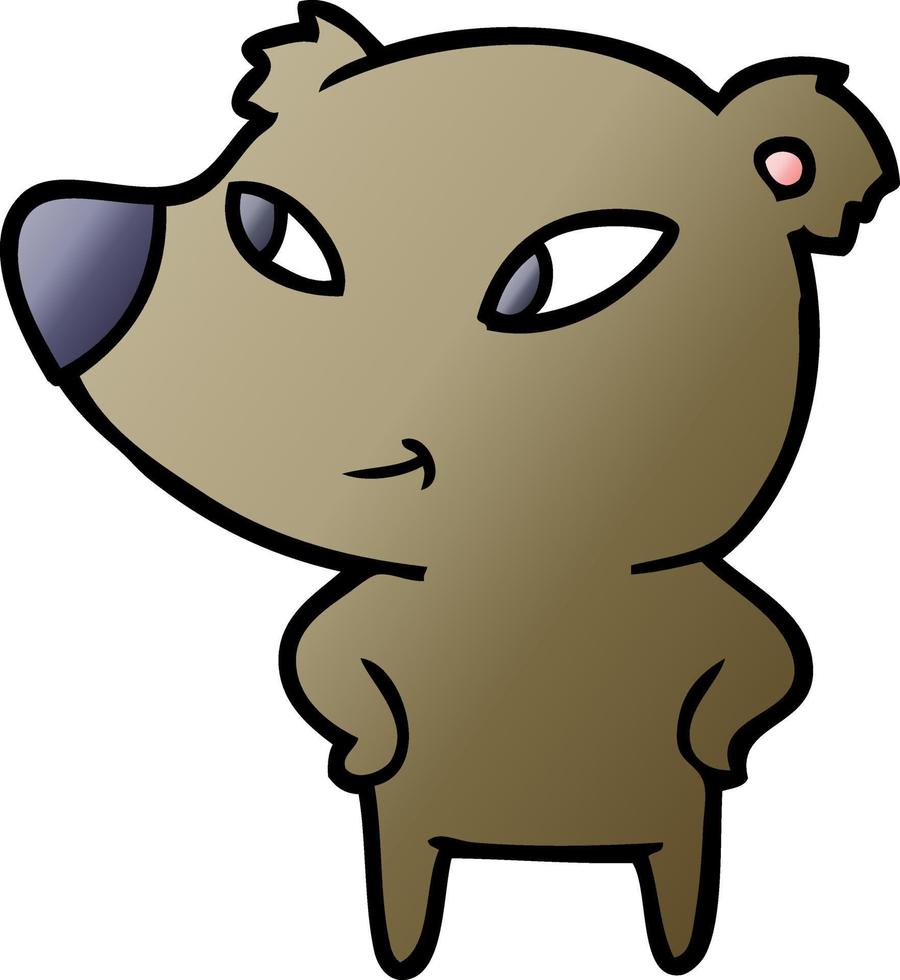 schattige tekenfilm beer vector