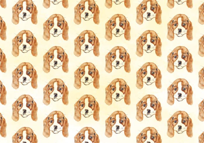 Vector Waterverf Dog Pattern