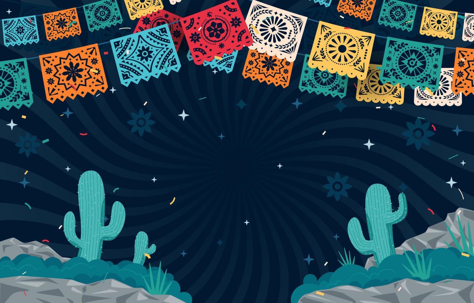 papel picado achtergrond vector