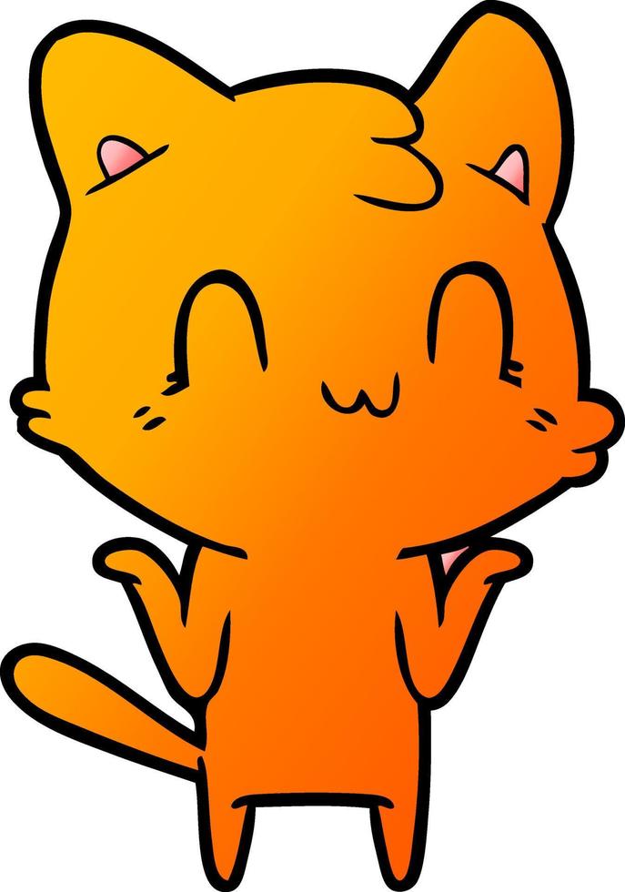 tekenfilm gelukkig kat vector