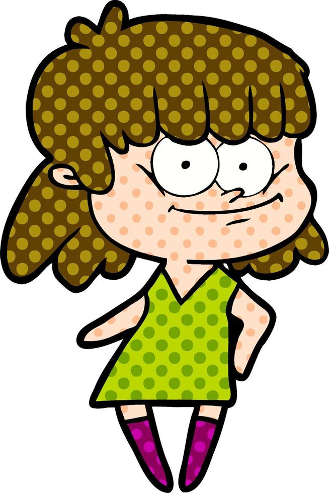 cartoon lachende vrouw vector