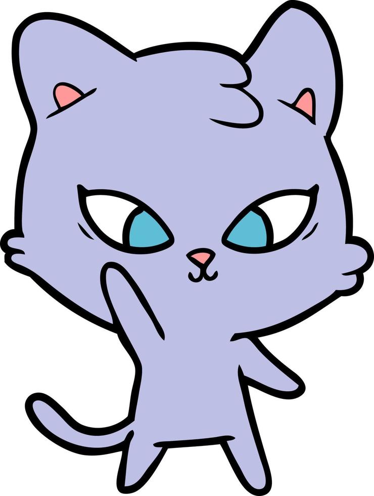 schattige cartoon kat vector