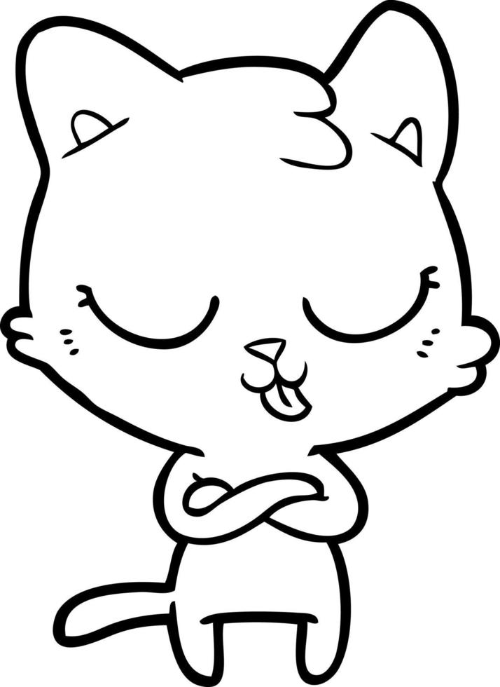 lijn tekening tekenfilm kat vector