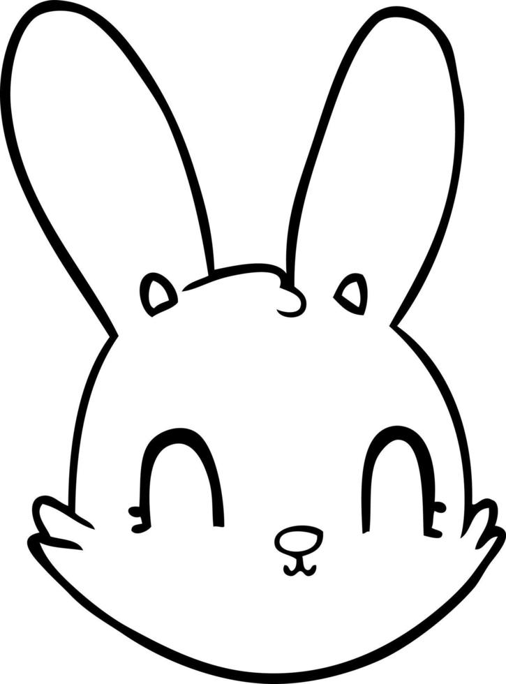 tekenfilm konijn gezicht vector