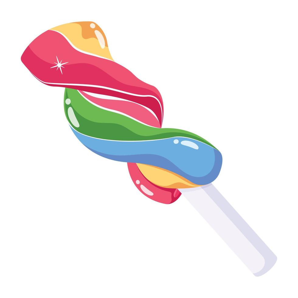 een icoon van lolly vlak ontwerp vector